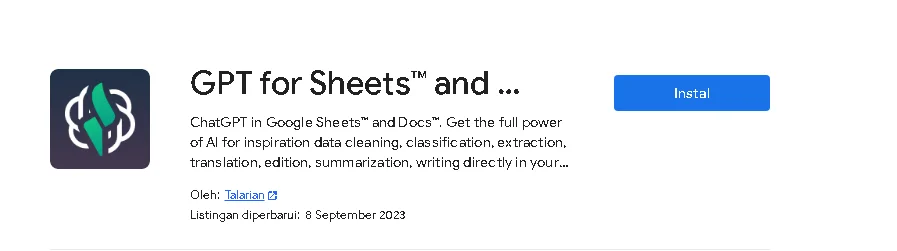 GPT for Sheets & Docs