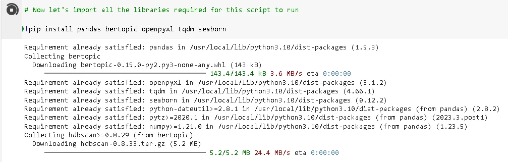 clustering keyword install perpustakaan python